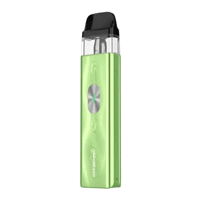 Vaporesso Xros 4 Mini Pod Kit in green with durable aluminium body and advanced Corex 2.0 technology for exceptional flavor.